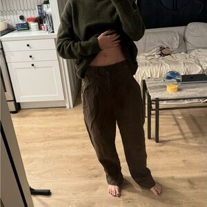 Acacia Brown Linen Trousers